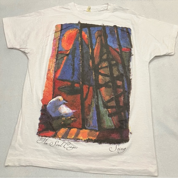 Screen Stars Tops - Vintage • 1991 Sting "The Soul Cages" Single Stitch T-Shirt